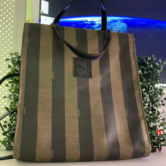 Fendi Pequin Tote Hand Bag PVC Leather - great condition. - Picture 1 of 5